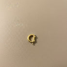 Gold bikini clip on a beige background